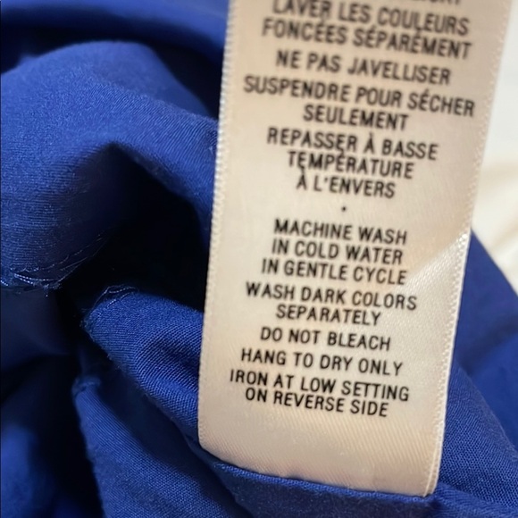 Jacob Blue Buttoned Midi Shirt Dress with Notched Collar & A-Line Skirt - Picture 15 of 15